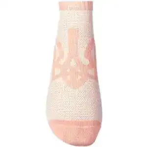 Шкарпетки V&T жіночі сліди 144-024-1601 Рожевий тризуб 23-25 Молочний