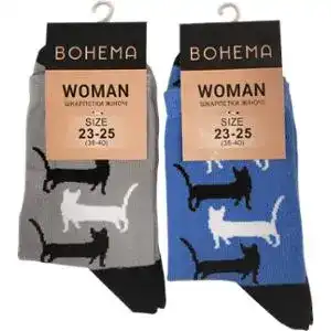 Шкарпетки BOHEMA Cats жіночі високі р.23-25