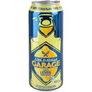Пиво Garage Seth & Riley's Taste Lemon hard drink світле пастеризоване 4.4% 480 мл