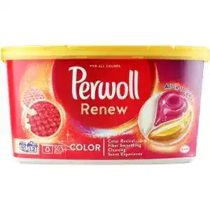 Гель-капсулы для стирки Perwoll Renew Color для цветных вещей 12 шт