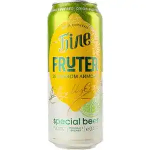Пиво спеціальне Чернігівське Біле Fruter зі смаком лимона 4% 0.5 л