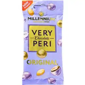 Драже арахіс Millennium Very Peri молочний шоколад кольорова глазур 50 г
