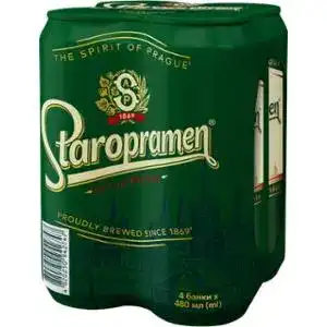 Пиво Staropramen пак 4,2% 4х0,48л/уп