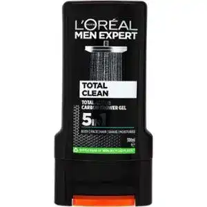Гель для душу L'Oreal Men Expert Total Clean Carbon 5 в 1 чоловічий 300 мл