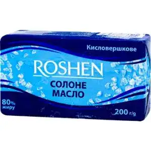 Масло Roshen солоне кисловершкове 80% 200г