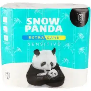 Папір туалетний Сніжна панда Extra Care Sensitive 3-х шарова 4шт