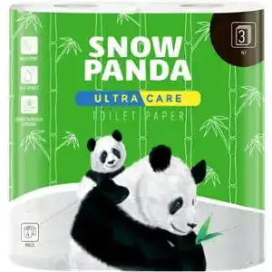 Папір туалетний Сніжна панда Ultra Care 3-х шаровий 4 шт
