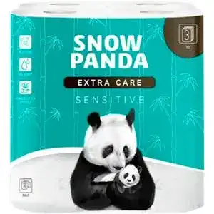 Папір туалетний Сніжна панда Extra Care Sensitive 3-х шаровий 8шт