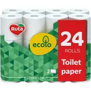 Папір туалетний Ruta Ecolo 2-х шаровий 24 шт