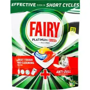 Капсулы для посудомоечных машин Fairy Platinum Plus All in one 33 шт