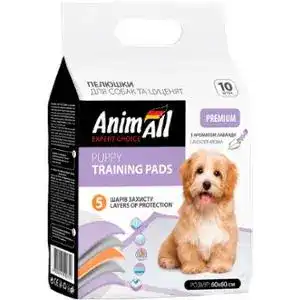 Пелюшки для собак та цуценят AnimAll з ароматом лаванди 60х60 см 20 шт