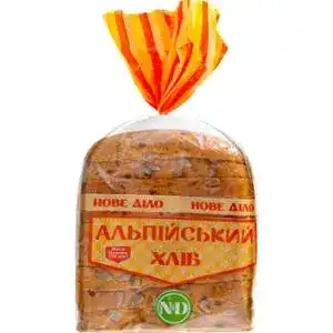 Хліб Нове діло Альпійський нарізний 250 г