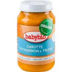 Пюре органічне BabyBio з моркви, гарбуза та форелі 200 г