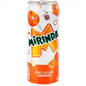 Напій безалкогольний Mirinda Zero Sugar Orange сильногазований безкалорійний 330 мл