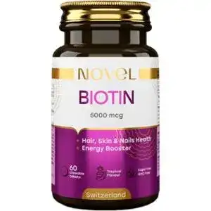 Вітаміни жувальні Novel Біотин 5000 мкг 60 шт