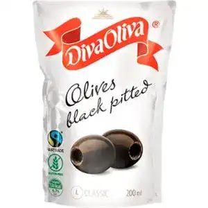 Маслины Diva Oliva Classic черные без косточки 200 мл