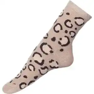 Шкарпетки жіночі класичні V&T Леопард кежуал 144-024-1685 р.23-25 бежевий меланж