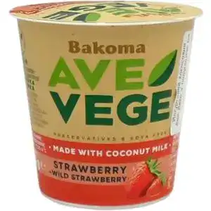 Йогурт Bakoma Ave Vege кокосовая клубника 6,5% 150 г