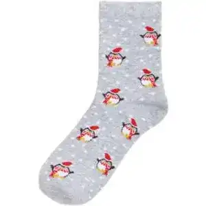 Шкарпетки Siela жіночі класичні махрові RT1212-099 р.36-39 сніговик сірі