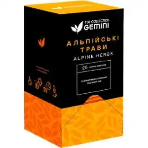 Чай Gemini травяний Альпійські Трави 25 пакетиків по 1,75г