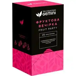 Чай Gemini фруктовий Фруктова Вечірка 25 пакетиків по 2 г