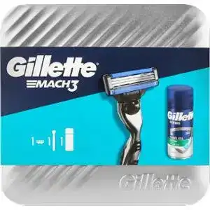 Набір чоловічий Gillette Mach3 (Станок + 1 змінний картридж + Гель для гоління 75 мл)