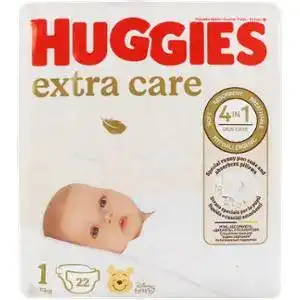 Підгузки Huggies Extra Care 1 2-5кг 22 шт /уп