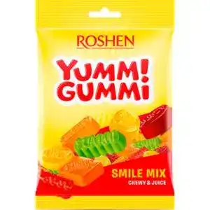 Цукерки Roshen Smile Mix Yummi Gummi желейні 70 г