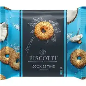 Печиво Biscotti Cookies Time з кокосом 160 г