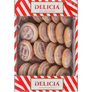 Печиво Delicia здобне зі смаком вишні у молочній глазурі 300 г
