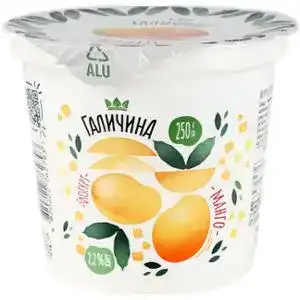 Йогурт Галичина Манго десертний 2,2% 250 г