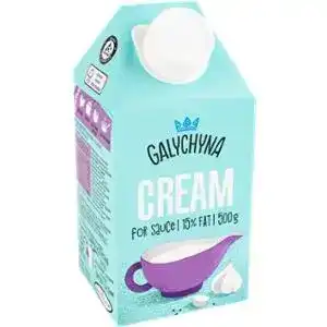 Сливки Galychyna Cream Для соуса 15% 500 г