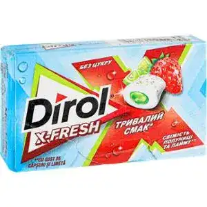 Жувальна гумка Dirol X-Fresh свіжість полуниці та лайму 19,5 г