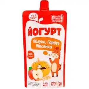 Йогурт Злагода детский Яблоко-тыква-овсянка 2,8% 170 г