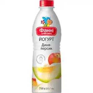 Йогурт Фанні диня-персик 1% 750 г