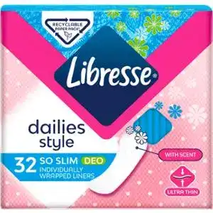 Щоденні прокладки Libresse Dailyfresh Normal Deo 32 шт