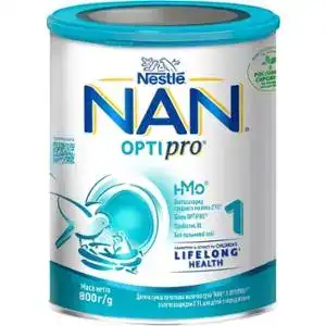 Дитяча суміш початкова молочна суха NAN 1 OPTIPRO з олігосахаридом 2`FL для дітей з народження, 800 г