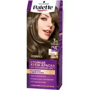 Фарба для волосся Palette Інтенсивний колір 7-1 (C6) Холодний середньо-русявий